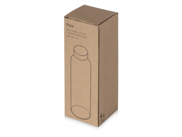 Бутылка для воды «Pure» c чехлом, Цвет прозрачный, белый