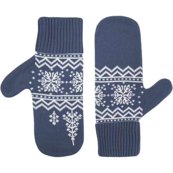 Варежки Elnik, серые с молочно-белым, S/M, L/XL