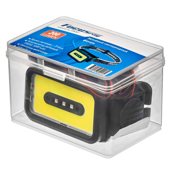 FOCUSray 1302 акку 18650 1200 мАН 3,7V встроенный ,сенсор,индикатор зарядки  3W COB 1/180, шт