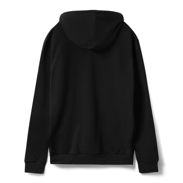 Худи унисекс с карманом на груди Chest Pocket, черное, XS–XXL