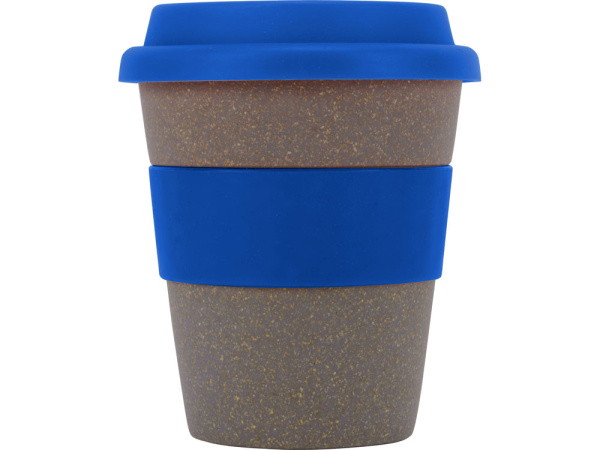 Стакан из бамбукового волокна «Café», Цвет серо-коричневый/синий
