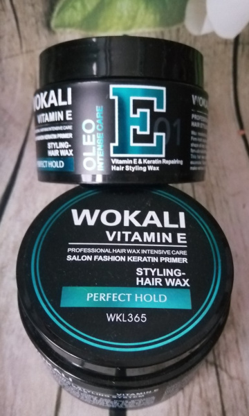 Гель-воск для укладки волос профессиональный Stayling-Hair Wax WOKALI Vitamin E, 150g