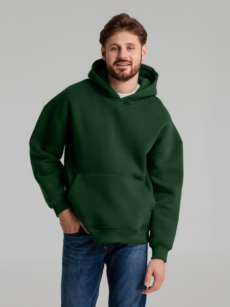 Худи Kulonga Oversize, темно-зеленое, XS–XXL