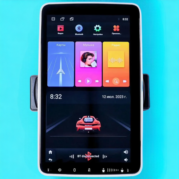 Автомагнитола Двухдиновая Android DV-Pioneer.ok 10" AHD-1099 с поворотным экраном / Универсальная, яркая и стильная