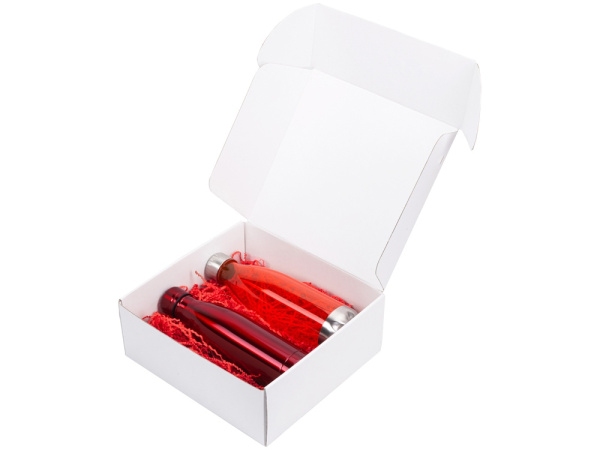 Подарочный набор с термосом и бутылкой «Bottle set», Цвет красный