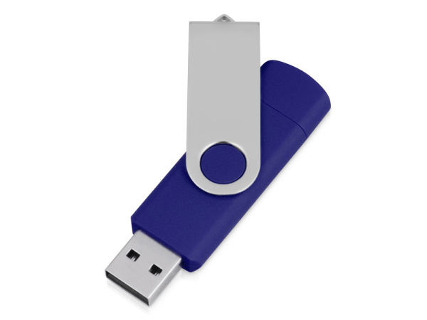 USB/micro USB-флешка на 16 Гб «Квебек OTG», Размер 16Gb, Цвет синий