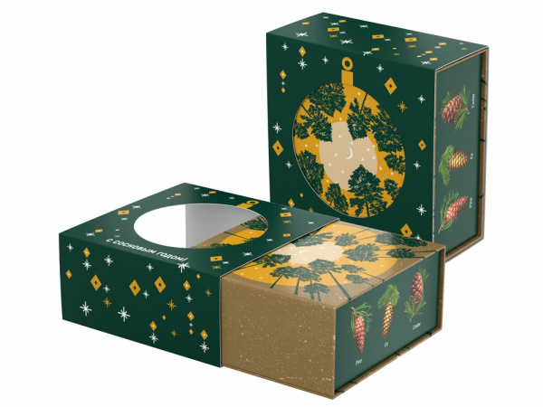 Подарочный набор c чаем «С сосновым годом!», Цвет мультиколор