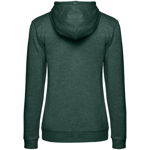 Толстовка с капюшоном женская Hoodie, темно-зеленый меланж, XS–XXL