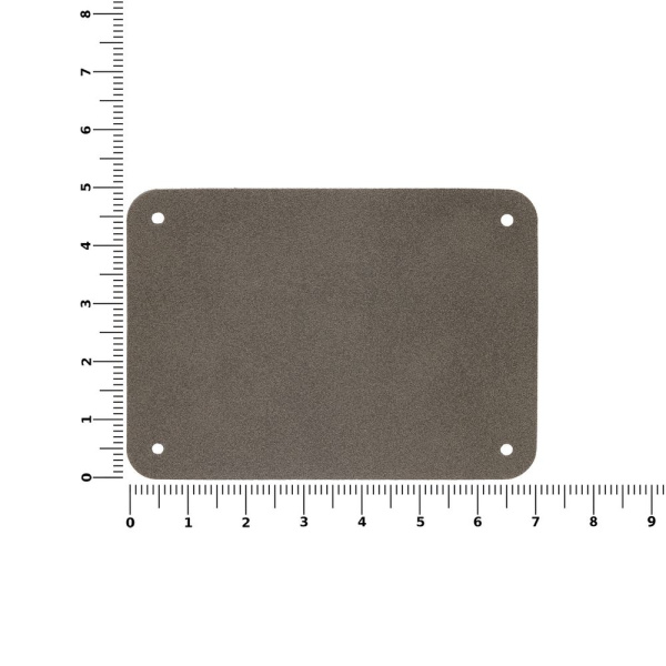 Лейбл Eta Nubuck, XL, серый, 5х7 см