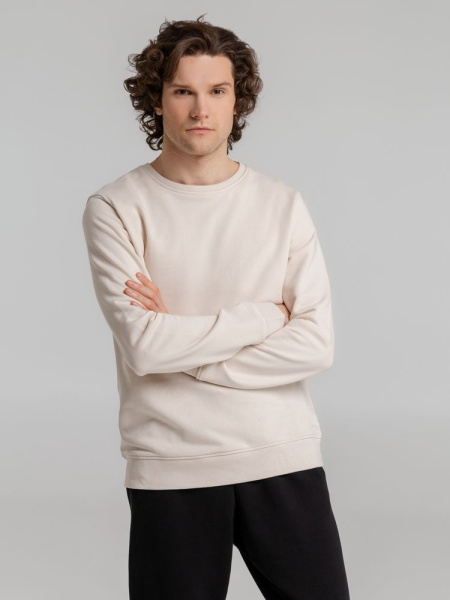 Свитшот унисекс BNC Inspire (Organic), молочно-белый, XS–3XL