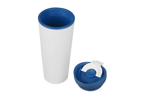 Термокружка «Brite», Цвет белый/синий