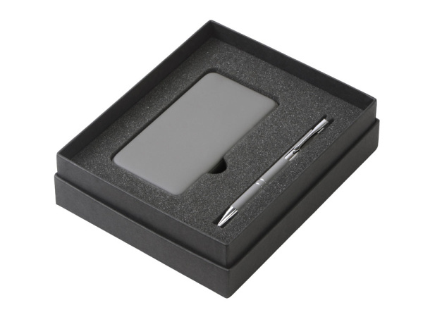 Подарочный набор "Color it" с металлической ручкой и повербанком, Размер 10000 mAh, Цвет серый