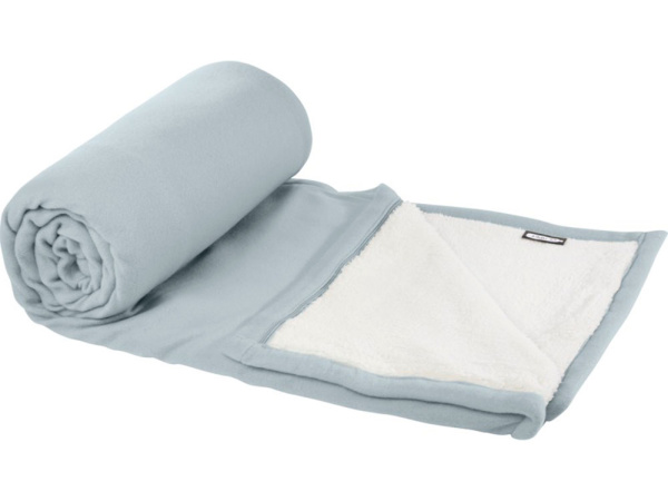 Плед «Marigold» из вторичного ПЭТ, Цвет серый/белый