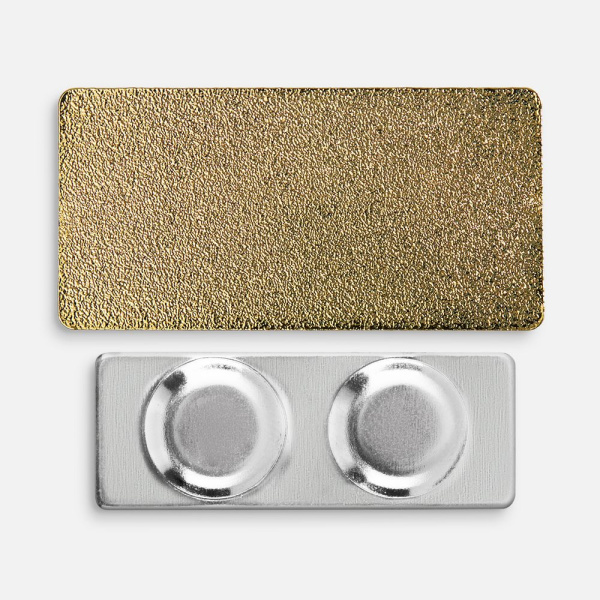 Значок Magnet Matto, золотистый глянцевый, 2x4 см
