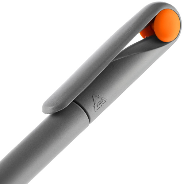 Ручка шариковая Prodir DS1 TMM Dot, серая с оранжевым, 14х1,1 см