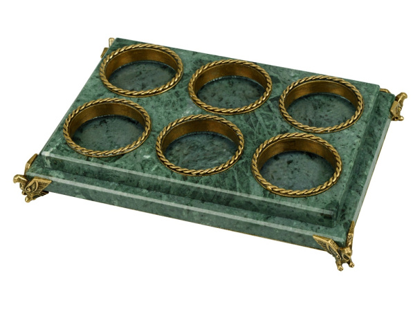 Набор для водки «Событие», Цвет зеленый/прозрачный/бронзовый