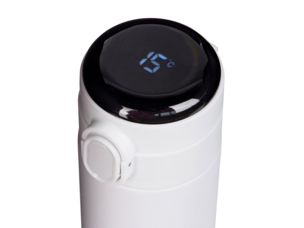 Вакуумная термокружка с индикатором и медной изоляцией «Bravo», тубус, 400 мл, Цвет белый