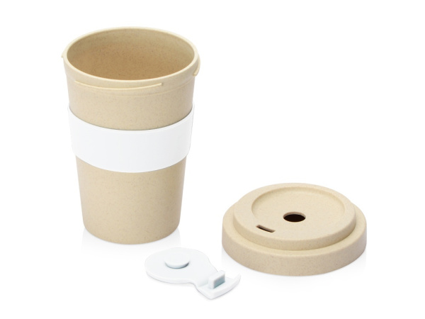 Стакан из пшеничного волокна «Flava», Цвет бежевый/белый