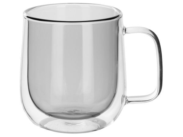 Кружка с двойными стенками «Ubud», Цвет черный прозрачный