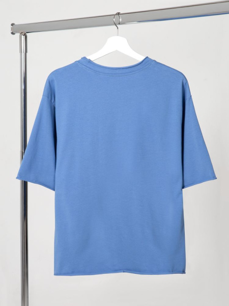 Футболка оверсайз Vozduh 2.0, синяя, XS–XXL