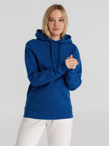 Толстовка с капюшоном унисекс King, ярко-синяя, XS–4XL