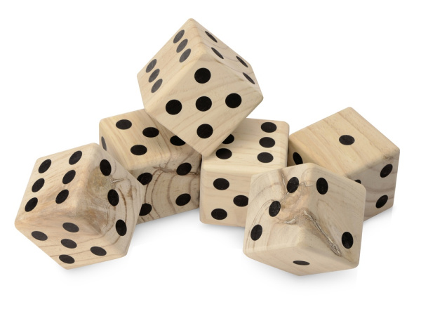 Деревянная игра в кости, XL "Dice", Цвет натуральный