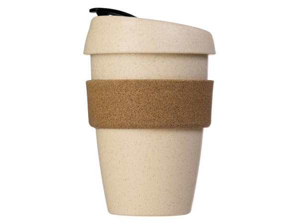 Стакан из пшеничного волокна с двойными стенками «Pino», Цвет натуральный, черный, коричневый