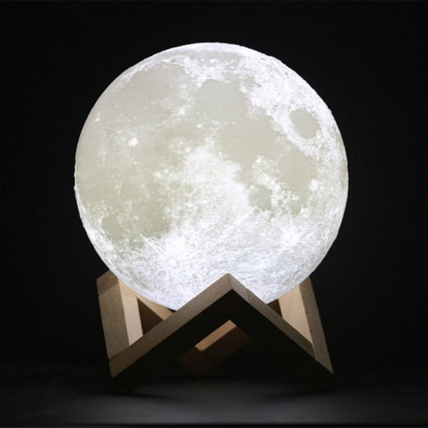 Лампа-ночник  реалистичная объемная Moon Lamp Луна, d 15 см