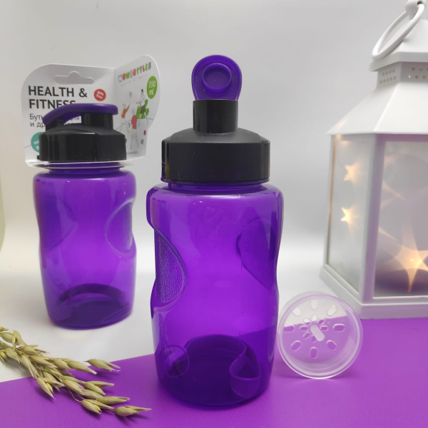 Анатомическая детская бутылка с клапаном Healih Fitness для воды и других напитков, 350 мл