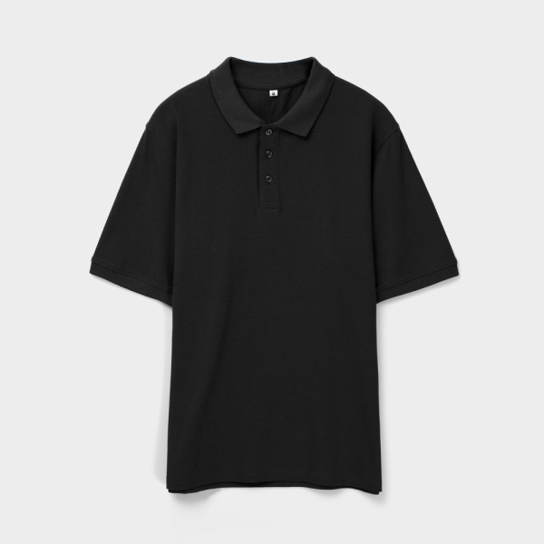 Рубашка поло унисекс Upswing, черная, S–3XL