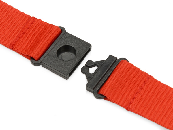 Ланьярд с карабином и замком безопасного разрыва, Цвет красный