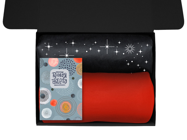 Подарочный набор «Re:y. Vive» с пледом, френч-прессом и кофе, Цвет красный