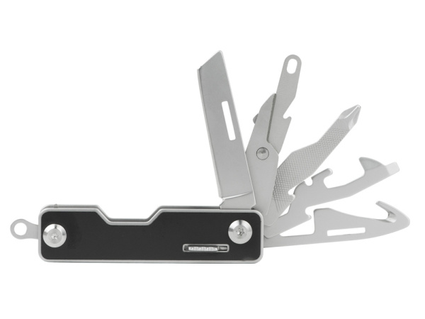 Компактный складной мультитул 10-в-1 «Canto» с фиксатором, Цвет серебристый, черный