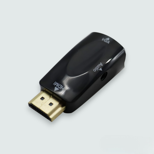 Конвертер HDMI - M на VGA-F, черный / Позволяет преобразовывать НDMI сигнал в aнaлогoвый VGA