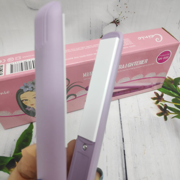 Утюжок плойка для выпрямления волос с керамическим покрытием CEINO Mini Hair Straightener SN - 888