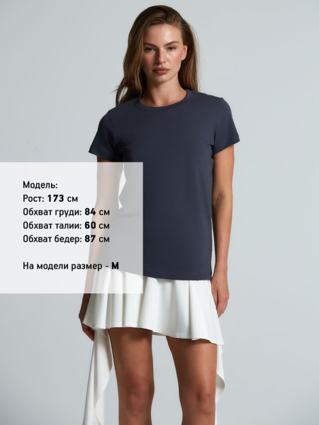 Футболка женская T-bolka Lady, темно-серая (графит), S–3XL