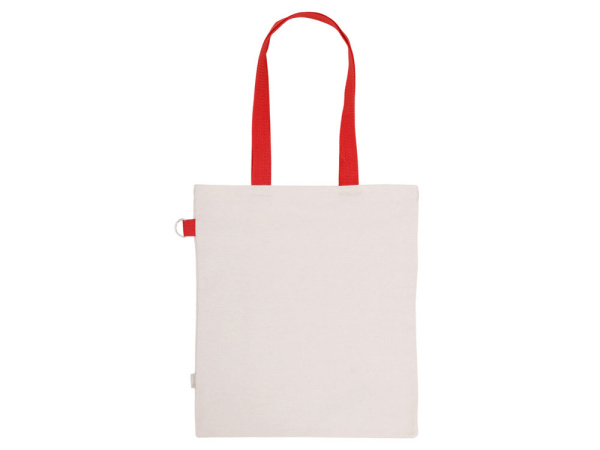 Сумка для покупок «Topiс» из переработанных материалов, Цвет натуральный/красный