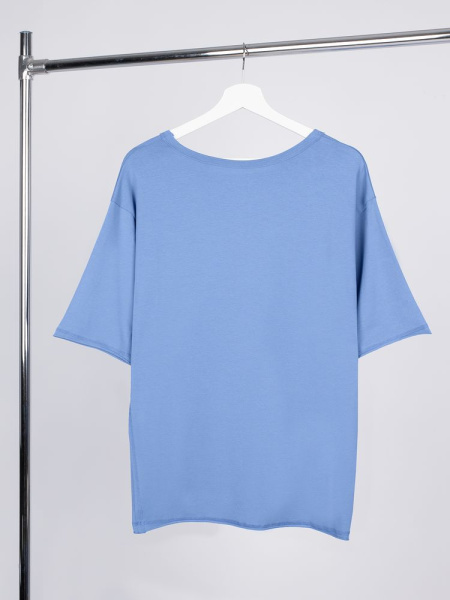 Футболка оверсайз унисекс Vozduh, синяя, XS–XXL