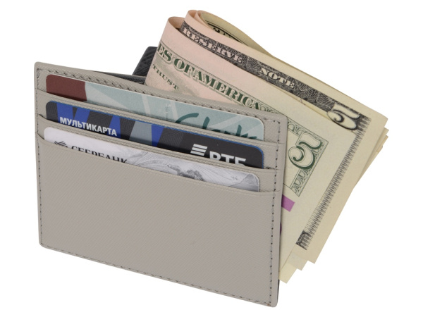 Чехол для карточек и купюр «Weekend», Цвет серый