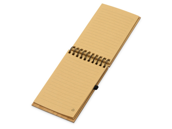 Блокнот «Kawasaki S» с обложкой из бамбука, Цвет натуральный