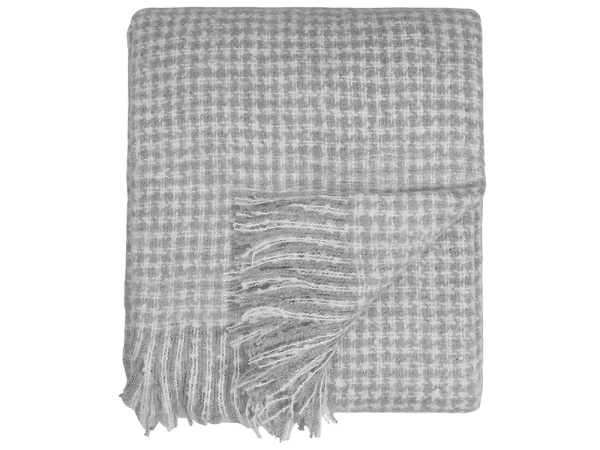 Плед акриловый «Harp» 180 х 130 см, Цвет белый, холодный серый