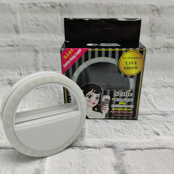 Кольцо для селфи (лампа подсветка) Selfie Ring Light RK-12, USB, 3 свет.режима