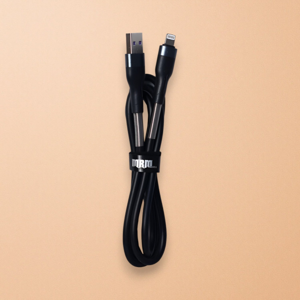 Кабель USB MRM RC11 Lightning, длина 1000мм, черный / Безупречная надежность и скорость передачи