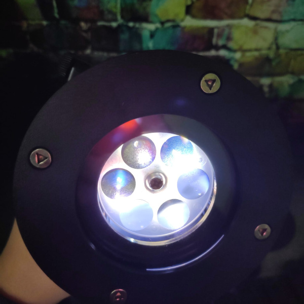 Голографический лазерный проектор DIY Projection Lamp с эффектом цветомузыки на 12 слайдов Круглый к