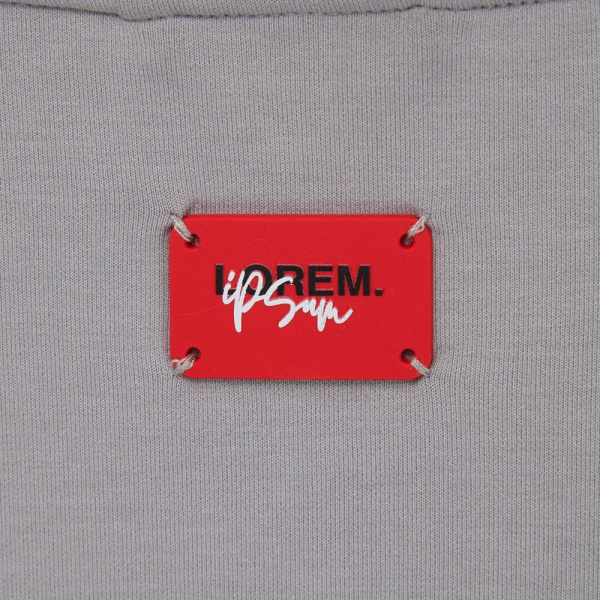 Лейбл из ПВХ Kreta, S, красный, 2,5х4х0,2 см