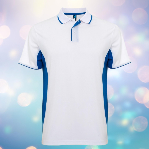Спортивная футболка поло MONTMELO с короткими рукавами и сочетанием двух цветов, мужская
