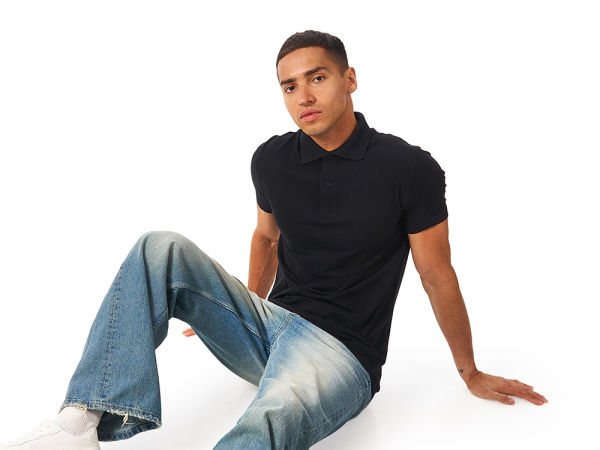 Рубашка поло "First 2.0" мужская, Размер XL, Цвет черный