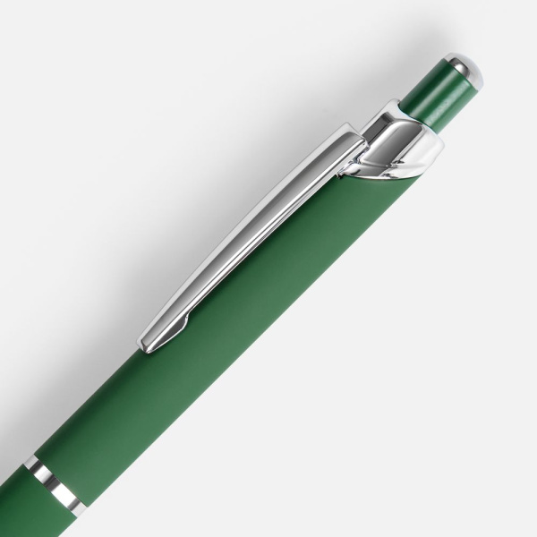Ручка шариковая Chromos Soft Touch, зеленая, 13,9х1,1 см