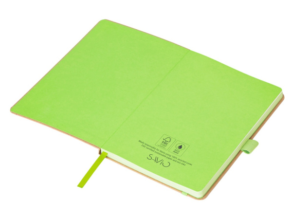 Блокнот A5 в твердой обложке «Sevilia Color», Цвет натуральный, зеленое яблоко