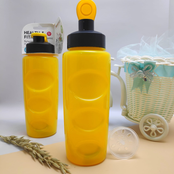 Анатомическая бутылка с клапаном Healih Fitness для воды и других напитков, 500 мл. Сито в комплекте